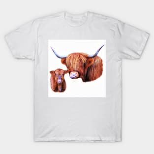 Highland Cow and Calf T-Shirt